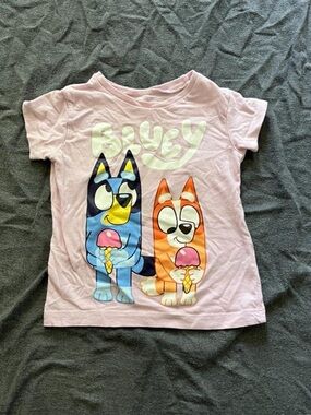Bluey and bingo ice cream pink shirt